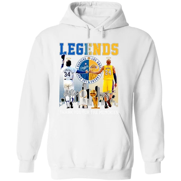The Legends Kobe Bryant Los Angeles Lakers And Fernando Valenzuela Los Angeles Dodgers Hoodie - Image 8