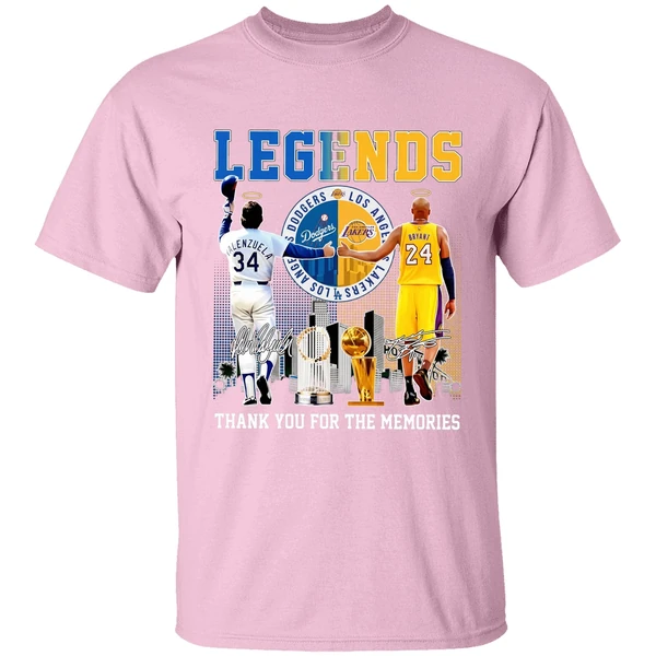 The Legends Kobe Bryant Los Angeles Lakers And Fernando Valenzuela Los Angeles Dodgers Shirt - Image 3