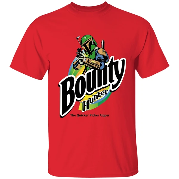 the mandalorian bounty hunter the quicker picker upper shirt red