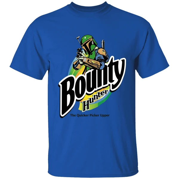 the mandalorian bounty hunter the quicker picker upper shirt royalblue