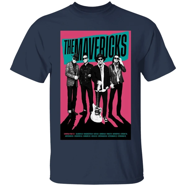 the-mavericks-european-uk-2024-tour-shirt-navy
