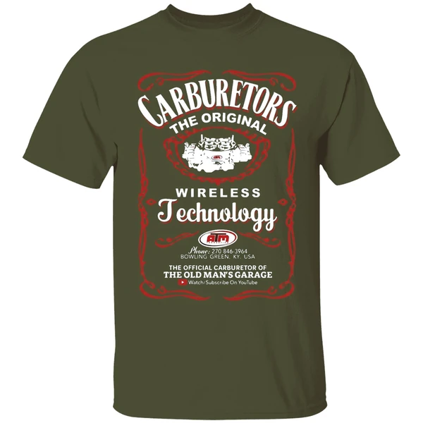The Old Mans Garage Carburetors The Wireless Technology Shirt - Image 4