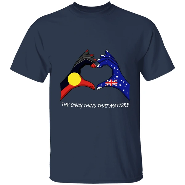 The Only Thing That Matters Indigenous And Australian Flags Hand Shirt - Image 5