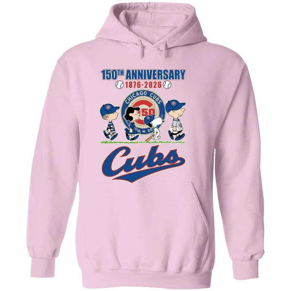 The Peanuts Characters Chicago Cubs 150th 1876 2026 Hoodie - Image 5