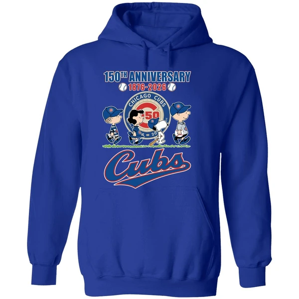 The Peanuts Characters Chicago Cubs 150th 1876 2026 Hoodie - Image 7
