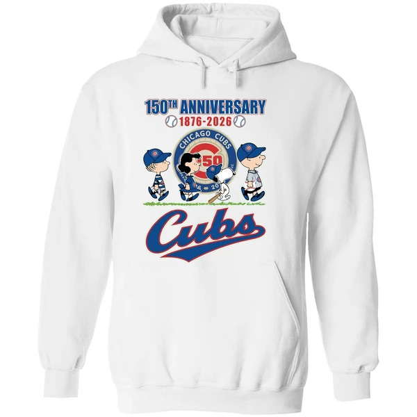The Peanuts Characters Chicago Cubs 150th 1876 2026 Hoodie - Image 8