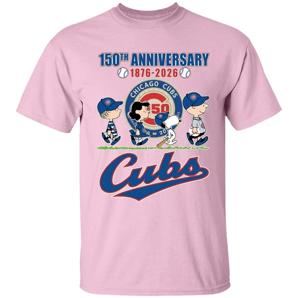 The Peanuts Characters Chicago Cubs 150th 1876 2026 Shirt - Image 2