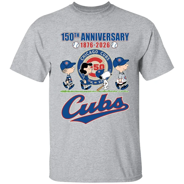 The Peanuts Characters Chicago Cubs 150th 1876 2026 Shirt - Image 6