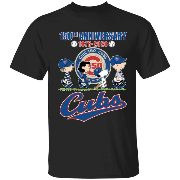 The Peanuts Characters Chicago Cubs 150th 1876 2026 Shirt - Image 7