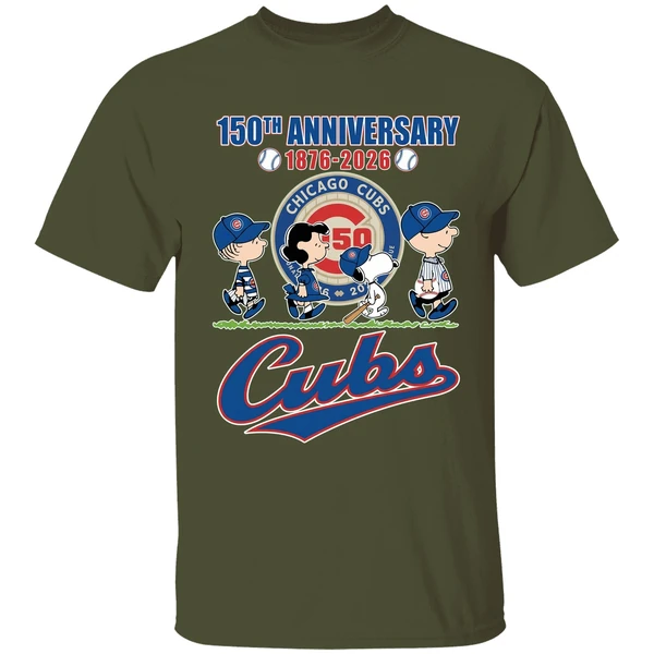 The Peanuts Characters Chicago Cubs 150th 1876 2026 Shirt - Image 9