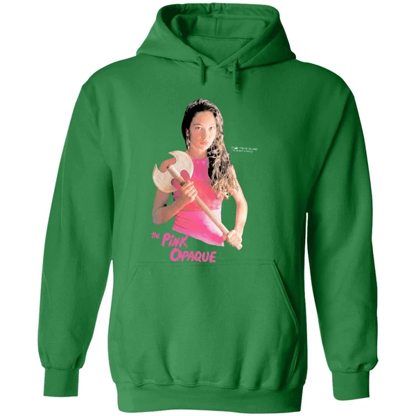 The Pink Opaque Isabel I Saw The Tv Glow Axe Hoodie - Image 2