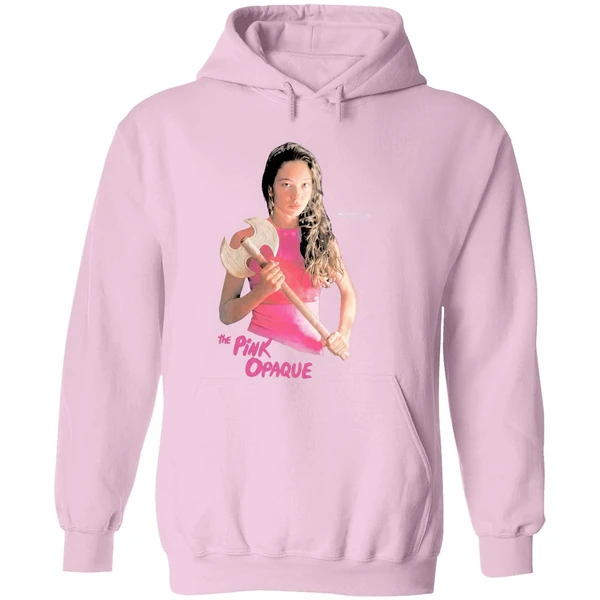 The Pink Opaque Isabel I Saw The Tv Glow Axe Hoodie - Image 5