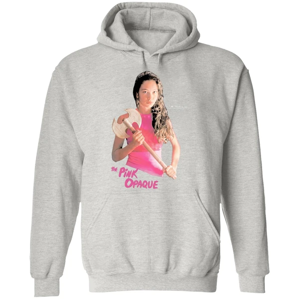 The Pink Opaque Isabel I Saw The Tv Glow Axe Hoodie - Image 9