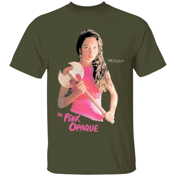 the pink opaque isabel i saw the tv glow axe shirt militarygreen
