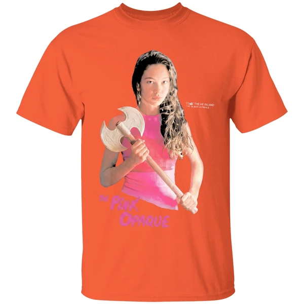 the pink opaque isabel i saw the tv glow axe shirt orange