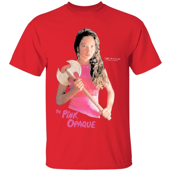 The Pink Opaque Isabel I Saw The Tv Glow Axe Shirt - Image 7
