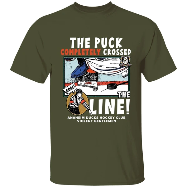 The Puck Completely Crossed The Line Anaheim Ducks Hockey Shirt - Image 4