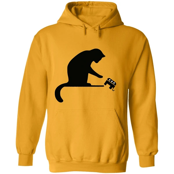 The Revenge Of The Cat Ladies Cats Kamala Harris Gop Elephant Hoodie