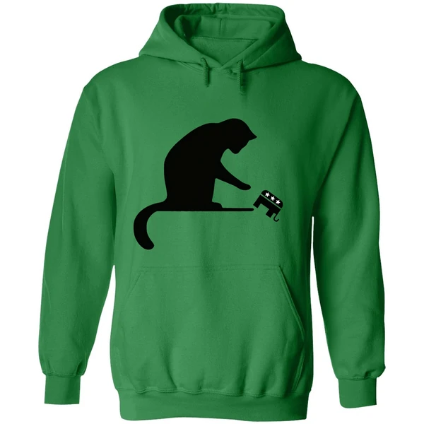 The Revenge Of The Cat Ladies Cats Kamala Harris Gop Elephant Hoodie - Image 2
