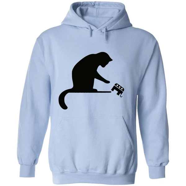 The Revenge Of The Cat Ladies Cats Kamala Harris Gop Elephant Hoodie - Image 4