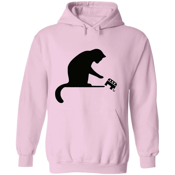 The Revenge Of The Cat Ladies Cats Kamala Harris Gop Elephant Hoodie - Image 5