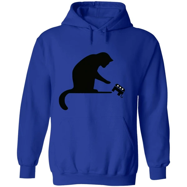 The Revenge Of The Cat Ladies Cats Kamala Harris Gop Elephant Hoodie - Image 7