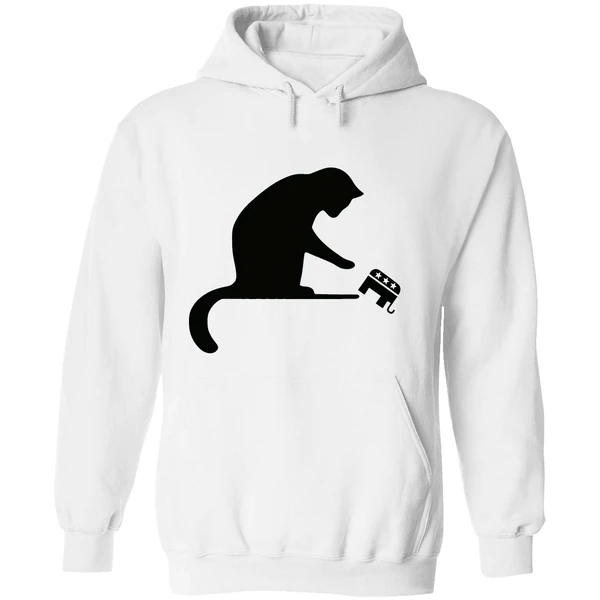 The Revenge Of The Cat Ladies Cats Kamala Harris Gop Elephant Hoodie - Image 8