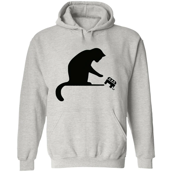 The Revenge Of The Cat Ladies Cats Kamala Harris Gop Elephant Hoodie - Image 9