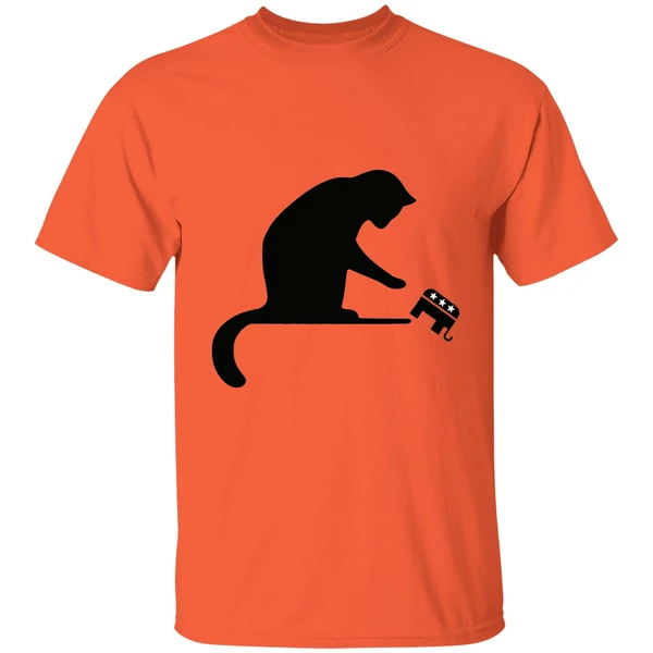 the revenge of the cat ladies cats kamala harris gop elephant shirt orange