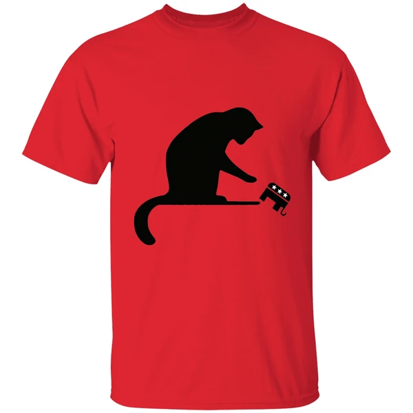 the revenge of the cat ladies cats kamala harris gop elephant shirt red