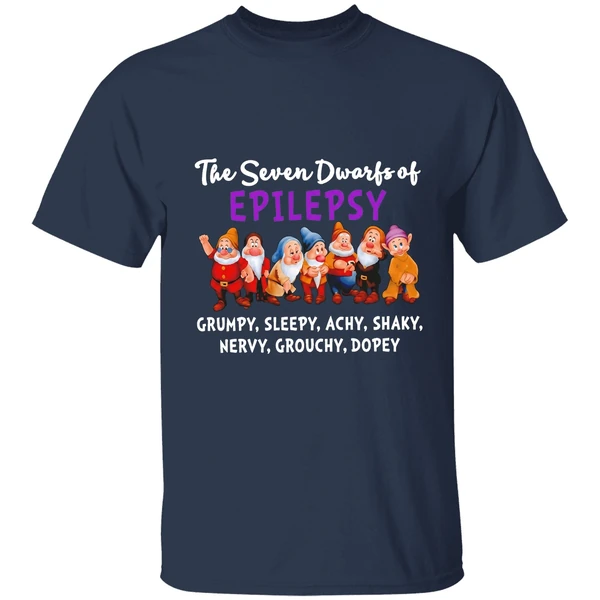 The Seven Dwarfs Of Epilepsy Grumpy Sleepy Achy Shaky Nervy Grouchy Dopey Shirt - Image 5