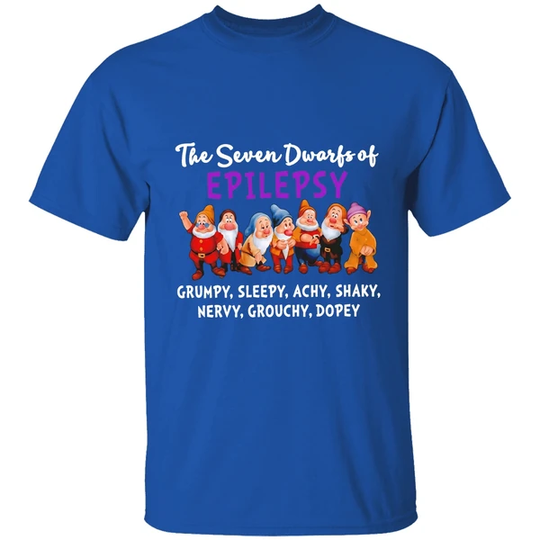 The Seven Dwarfs Of Epilepsy Grumpy Sleepy Achy Shaky Nervy Grouchy Dopey Shirt - Image 8