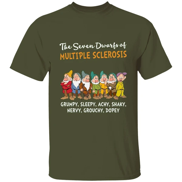 The Seven Dwarfs Of Multiple Sclerosis Clumsy Sleepy Achy Shaky Shirt - Image 4