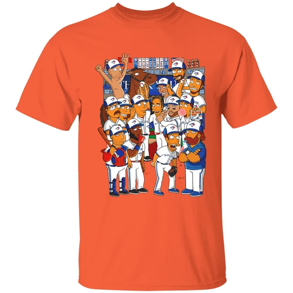 the-simpsons-toronto-blue-jays-world-series-2025-shirt-orange