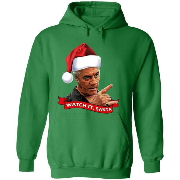 The Sopranos Christmas Paulie Walnuts Watch It Santa Hoodie - Image 2