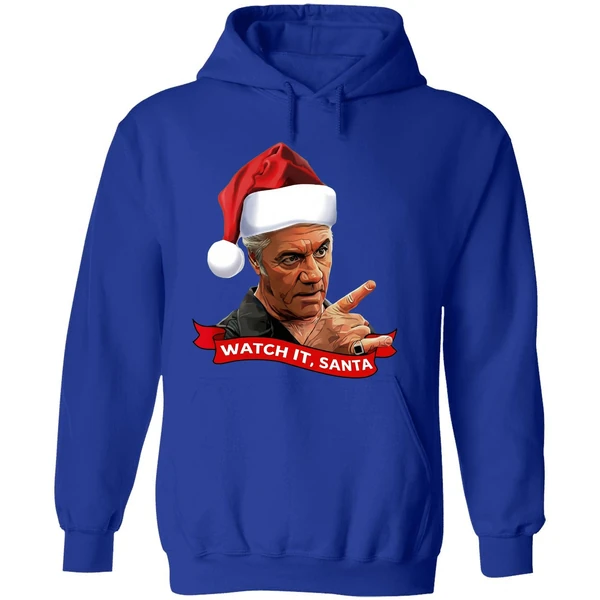 The Sopranos Christmas Paulie Walnuts Watch It Santa Hoodie - Image 7