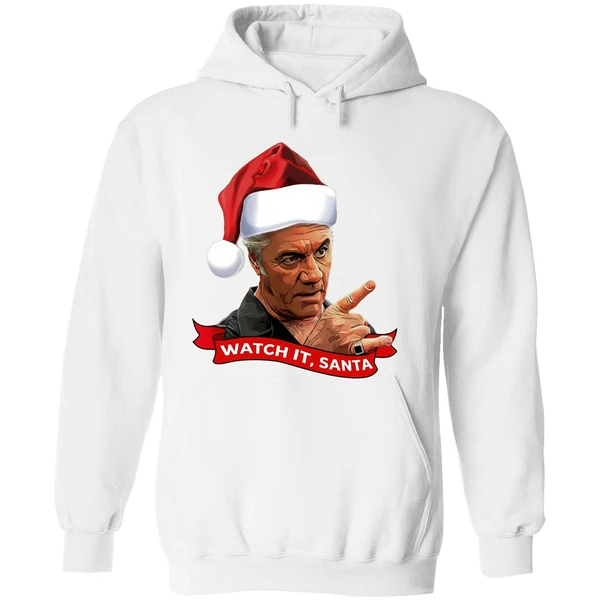 The Sopranos Christmas Paulie Walnuts Watch It Santa Hoodie - Image 8