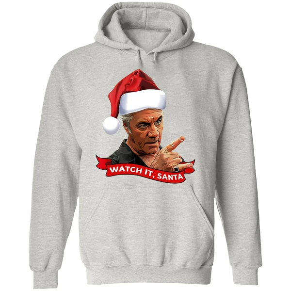 The Sopranos Christmas Paulie Walnuts Watch It Santa Hoodie - Image 9