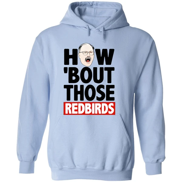 The Spack Stache How Bout Those Redbirds Hoodie - Image 4