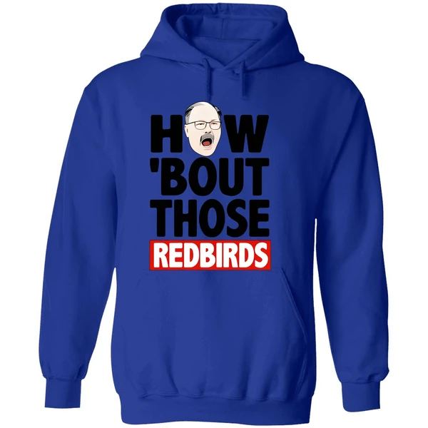 The Spack Stache How Bout Those Redbirds Hoodie - Image 7