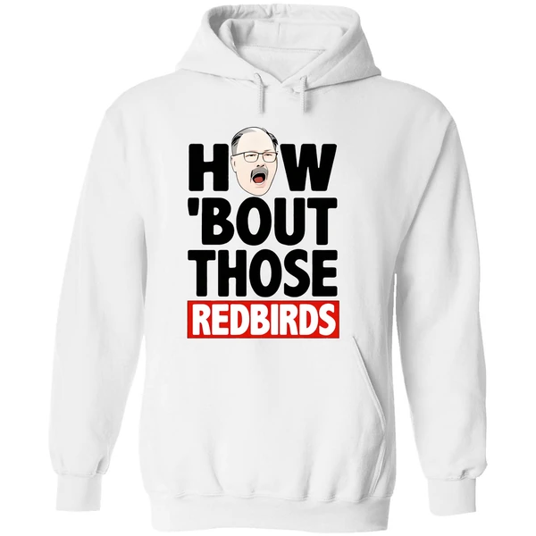 The Spack Stache How Bout Those Redbirds Hoodie - Image 8