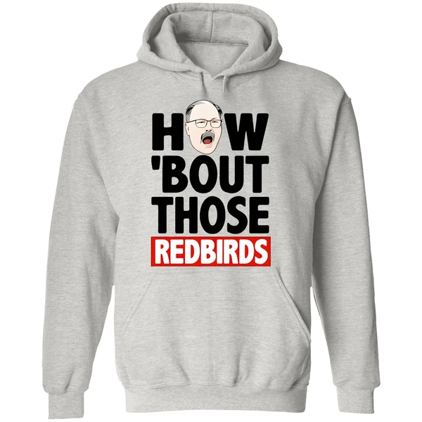 The Spack Stache How Bout Those Redbirds Hoodie - Image 9