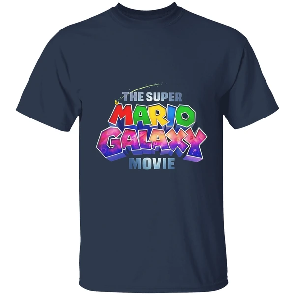 the super mario galaxy movie style shirt navy
