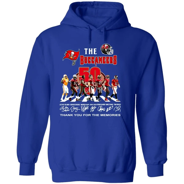 The Tampa Bay Buccaneers 50th Anniversary Thank You For The Memories Hoodie - Image 7