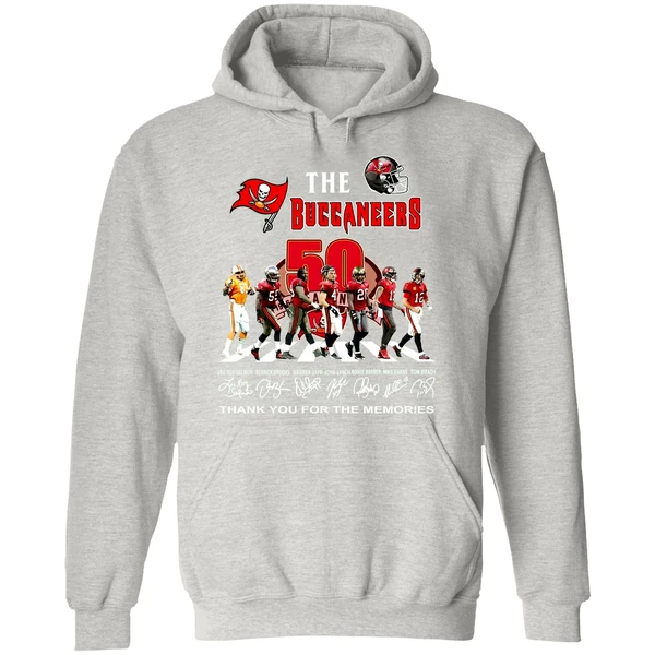 The Tampa Bay Buccaneers 50th Anniversary Thank You For The Memories Hoodie - Image 9