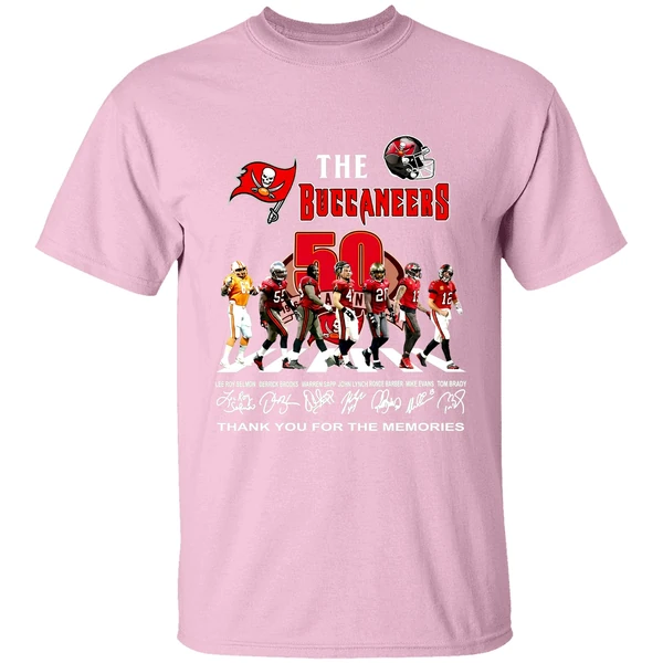 The Tampa Bay Buccaneers 50th Anniversary Thank You For The Memories Shirt - Image 3