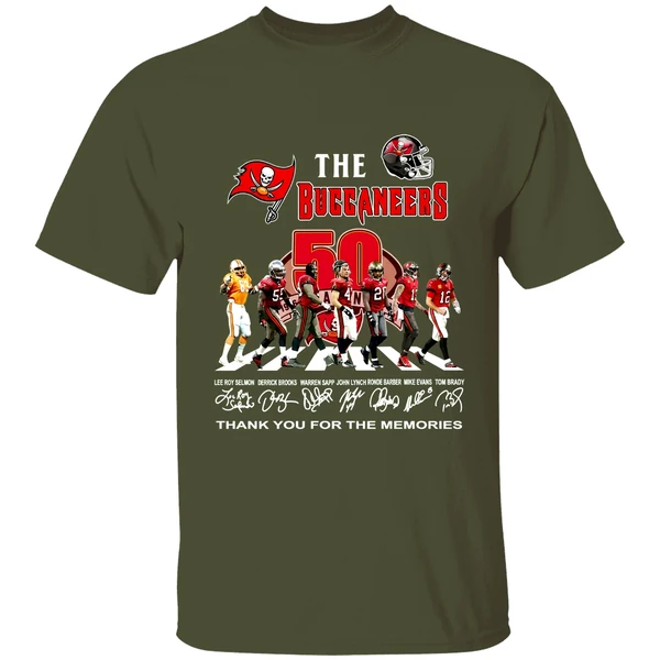 The Tampa Bay Buccaneers 50th Anniversary Thank You For The Memories Shirt - Image 4
