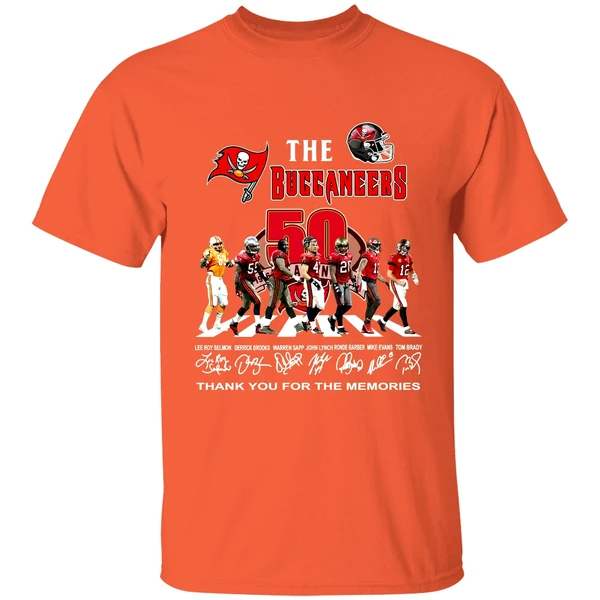 The Tampa Bay Buccaneers 50th Anniversary Thank You For The Memories Shirt - Image 6