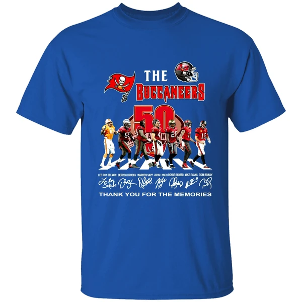 The Tampa Bay Buccaneers 50th Anniversary Thank You For The Memories Shirt - Image 8