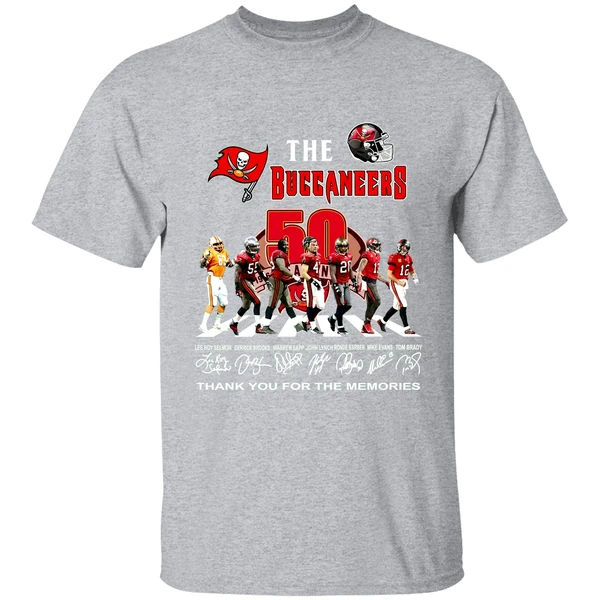 The Tampa Bay Buccaneers 50th Anniversary Thank You For The Memories Shirt - Image 9